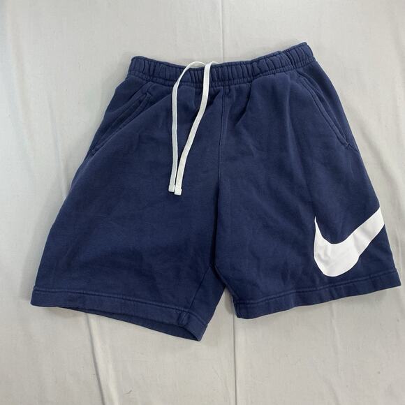 Nike Shorts Mens Small Blue Sportswear Club Printed Logo Athletic Sweatpants - Picture 1 of 7